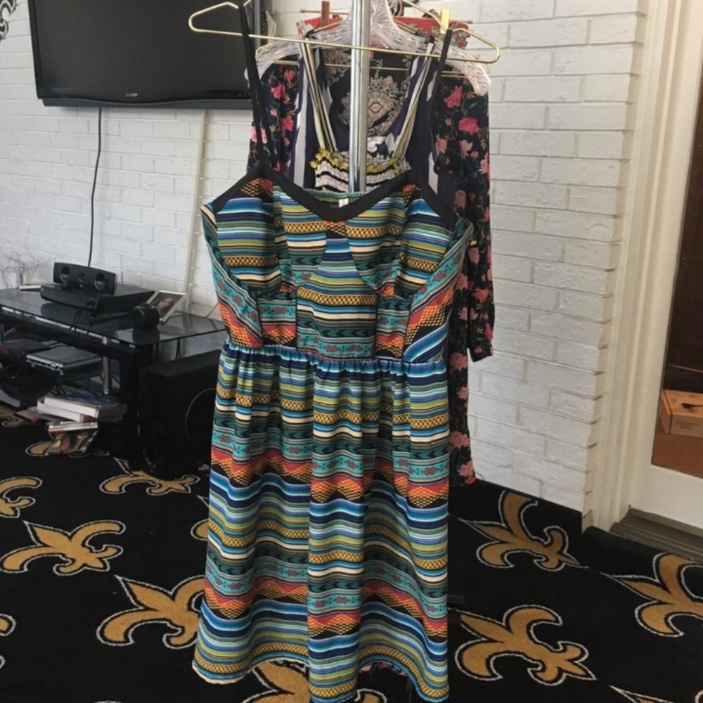 ♥️ Cultural Patterned Spaghetti Dress